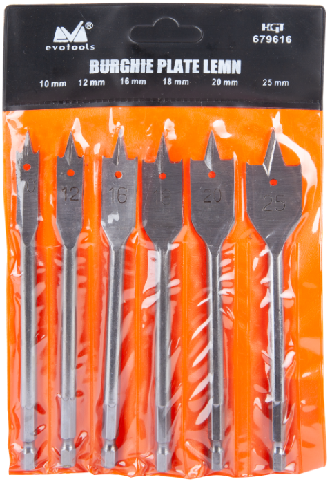 Burghiu Lemn Plat 6 Pcs 1103
