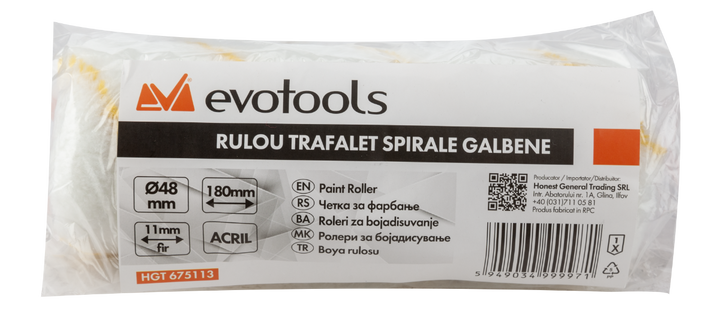 Rulou Trafalet Spirale Galbene Acril ETS