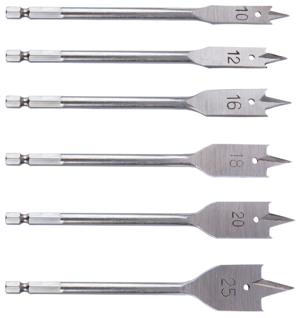 Burghiu Lemn Plat 6 Pcs 1103