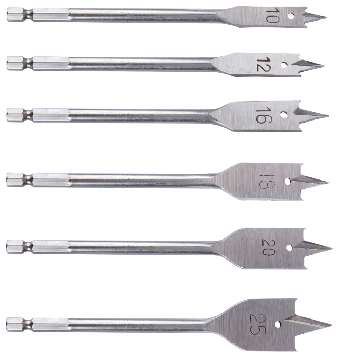Burghiu Lemn Plat 6 Pcs 1103