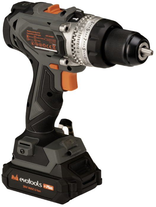 Masina de Gaurit si Insurubat Brushless cu Percutie cu 2 Acumulatori si Incarcator MAX 20V POWER Evotools Plus