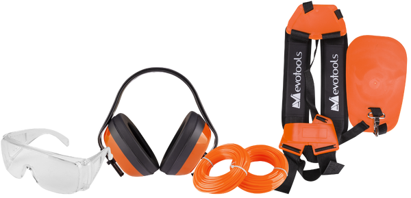 Kit Motocoasa 2 / Ochelari, Casti de Protectie, 2 Role Fir Nylon, Ham Motocoasa cu Protectie D