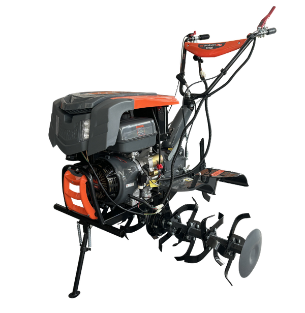 Motocultor T1400 Evotools PLUS Pornire Electrica cu Far, Capota si Roti de Transport