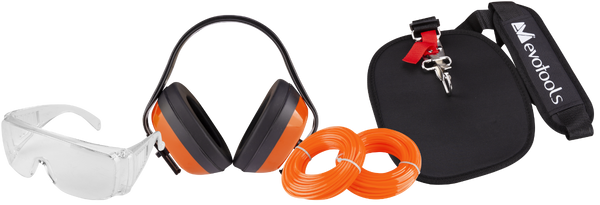 Kit Motocoasa 3 / Ochelari, Casti de Protectie, 2 Role Fir Nylon, Ham Motocoasa cu Protectie B