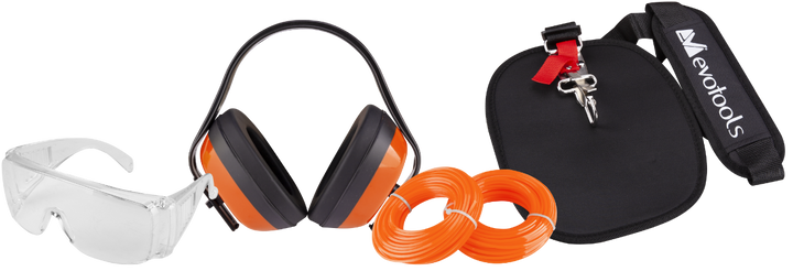 Kit Motocoasa 3 / Ochelari, Casti de Protectie, 2 Role Fir Nylon, Ham Motocoasa cu Protectie B