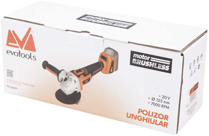 Polizor Unghiular fara Acumulator si Incarcator EPTO Brushless