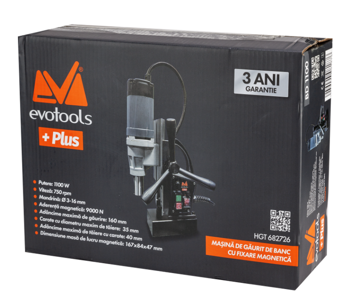 Masina de Gaurit de Banc cu Fixare Magnetica BD 1100 Evotools PLUS