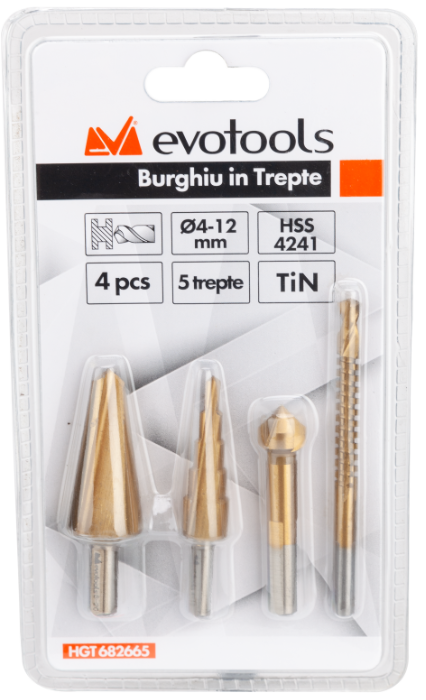 Burghiu in Trepte 4 Pcs