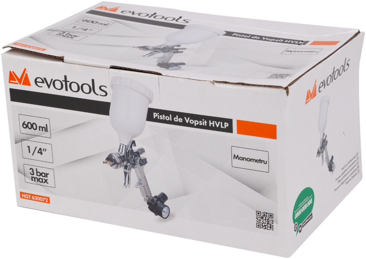 Pistol de Vopsit HVLP cu Manometru