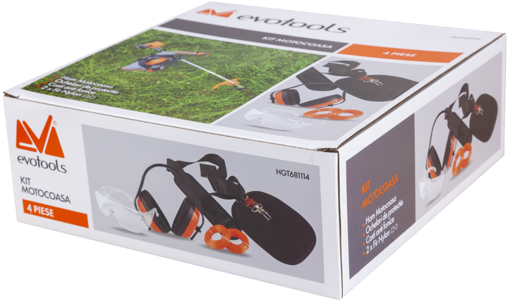 Kit Motocoasa 3 / Ochelari, Casti de Protectie, 2 Role Fir Nylon, Ham Motocoasa cu Protectie B