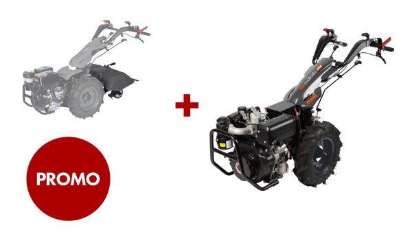 Pachet Motocultivator Motor Diesel Kama MTD370 Pornire Electrica cu Freza Evotools PLUS